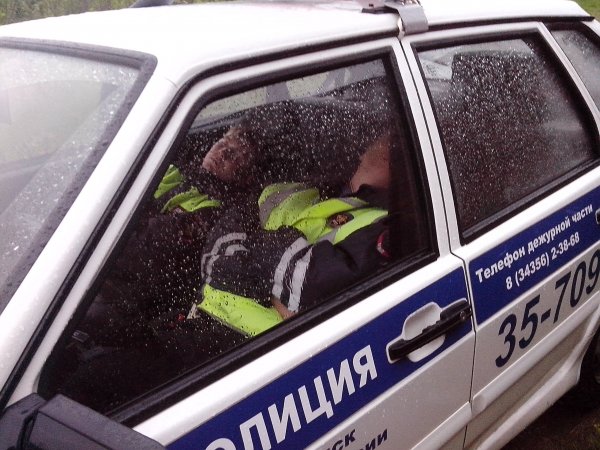 Амурчанин снял на видео спящих в патрульной машине сотрудников ГИБДД